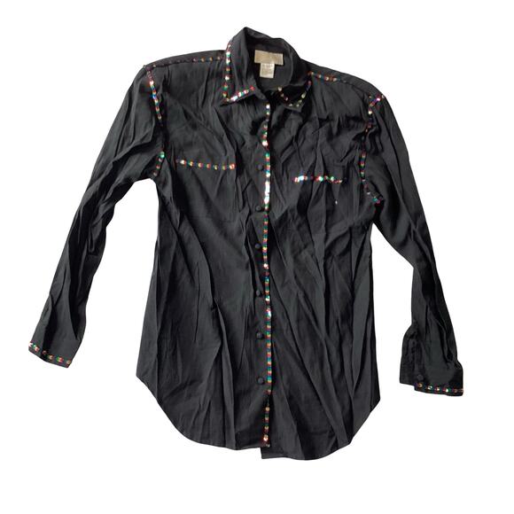 Vintage Jordan Sequin Trim Button Down - Picture 3 of 6